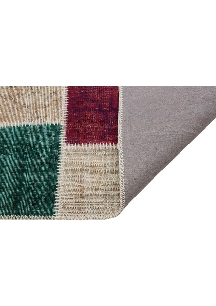 Patchwork Bej Patchwork Yün ve Pamuk El Dokuma Oda Salon Halısı fiyatları