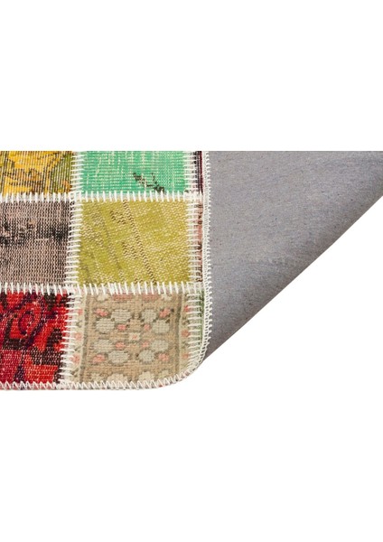 Patchwork Bej Patchwork Yün ve Pamuk El Dokuma Oda Salon Halısı fiyatları