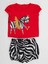 Balerin Zebra Kız Bebek T-Shirt Poplin Şort Takım 3