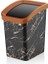 Siyah Mermer Desenli 1 No 6'litre Otomatik Smart Click Kapaklı Çöp Kovası 18X23 Cm H:27 1