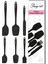 Shop-Set Isıya Dayanıklı Yanmaz Yapışmaz Silikon Spatula Seti 6 Parça Siyah 1