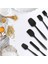 Shop-Set Isıya Dayanıklı Yanmaz Yapışmaz Silikon Spatula Seti 6 Parça Siyah 3