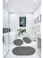 3'lü Banyo Halısı Paspası Peluş Klozet Takımı-Koyu Gri 60X90(ELİPS)-50X60(ELİPS)-60X60(YVRLK) 1