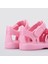 Tobby Gloss Kız Çocuk Parlak Pembe Cırt Cırtlı Sandalet Hafif ve Suya Dayanıklı 4