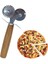 Çift Başlı Ahşap Saplı Pizza Kesici Paslanmaz Çelik Lüx Metal Hamur Kesici Hamur Pizza Kesici 3