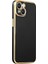 Apple iPhone 14 Kılıf Kenarı Gold Renkli Silikon Bark Kapak Kapak 2