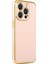 Apple iPhone 14 Pro Max Kılıf Kenarı Gold Renkli Silikon Bark Kapak Kapak 2