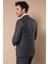 Düz Slim Fit Yelekli Füme Takım Elbise Wessi 5