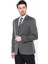 Kendinden Desenli Slim Fit Füme Erkek Ceket 1