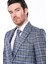 Ekose Slim Fit Tek Düğme Lacivert Erkek Ceket 2