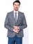 Ekose Slim Fit Tek Düğme Lacivert Erkek Ceket 3
