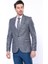 Ekose Slim Fit Tek Düğme Lacivert Erkek Ceket 4