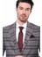 Ekose Desenli Slim Fit Bordo Erkek Ceket 2