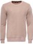 Bej Desensiz Bisiklet Yaka Sweatshirt 1