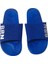 Brn B050-10 Unisex Lacivert Beyaz Kaymaz Taban Deniz Plaj Havuz Günlük Yürüyüş Terlik 5