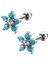 Çelik Mavi Firuze Taşlı Kıkırdak Helix Tragus Piercing (1ADET) 1