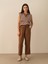 %100 Keten Regular Fit Pantolon 2