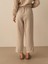 %100 Keten Regular Fit Pantolon 4