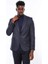 Kendinden Desenli Lacivert Slim Fit Ceket 3