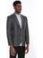 Kendinden Desenli Füme Slim Fit Ceket 4