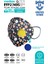 Qzer Lacivert Çiçek Desenli 5 Katlı Ventilli Ffp2 Nr N95 Maske 3
