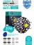 Qzer Lacivert Çiçek Desenli 5 Katlı Ventilli Ffp2 Nr N95 Maske 2