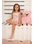 Kız Çocuk Askılı Pijama Takımı Always Smile Somon 3