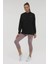 Kadın Luna Long Hoodie Sweatshirt Siyah W-CT664 2