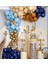 Pastell Balon Krom Balon Konsept Balon Zinciri Mavi Karamel Ten Lacivert Krom Gold 100 Adet 1