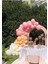 100 Adet Pembe Beyaz Somon Balon Zincir Özel Gün Pastel Ton Konsepti Balon Zincir 1