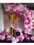 Krom Gold Fuşya Makaron Pembe Balon Balon Zincir 1