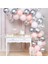 100 Adet Soft Pembe Gümüş Zincir Balon Seti 5 Metre 1