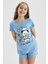 Kız Çocuk Baskılı Kısa Kollu Şortlu Pijama Takım A1365A823SM 3