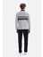 Gri Patlı Yakalı Jakarlı Sweatshirt 2