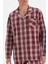 Bordo Ekose Poplin Pijama Takım 4