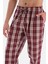 Bordo Ekose Poplin Pijama Takım 5