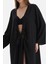 Siyah Uzun Kimono 4