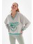 Gri Melanj Kadin Colorado Baski Sweatshirt 1