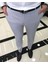 Italyan Kesim Slim Fit Çizgili Erkek Pantolon Gri T9433 1