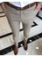 Italyan Kesim Slim Fit Erkek Çizgili Pantolon Camel T9450 1