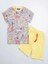 Özel Seri Sevimli Dinozlar Baskılı Pamuklu 2li Şort Takım 1