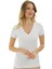 Kısa Kollu V Yaka Slim Fit Kadın Body T-Shirt 2036 5