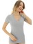 Kısa Kollu V Yaka Slim Fit Kadın Body T-Shirt 2036 1