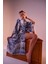 Batik Desenli Saks Mavisi Kuşaklı Kimono&kaftan 1