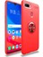 Oppo A7X Kılıf Kamera Çıkıntılı Renkli Yüzüklü Standlı Mıknatıslı Kapak (Ravel) 1