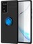 Samsung Galaxy Note 20 Kılıf Kamera Çıkıntılı Renkli Yüzüklü Standlı Mıknatıslı Kapak (Ravel) 1