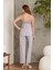2820 Kadın Royal Dantelli Penye 3'lü Sabahlıklı Pijama Takım 4
