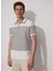 Polo Yaka Çizgili Beyaz Erkek T-Shirt PORTER 1