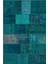 Patchwork Mavi Patchwork Yün ve Pamuk El Dokuma Oda Salon Halısı 1