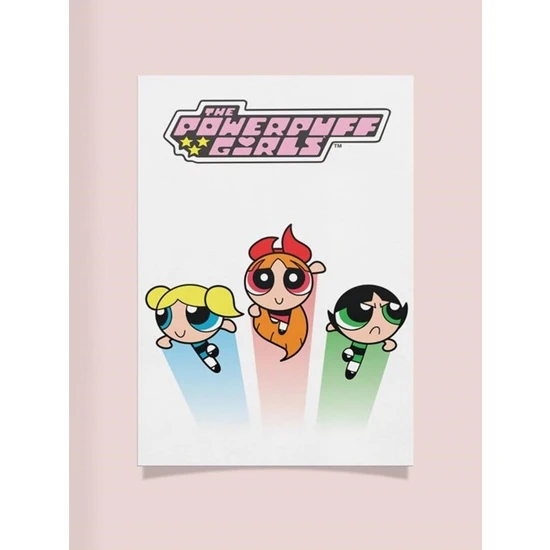 Powerpuff Girls Tasarımlı 24*33 cm 350 Gr. Kuşe Kağıt Poster PYTKPSTR028